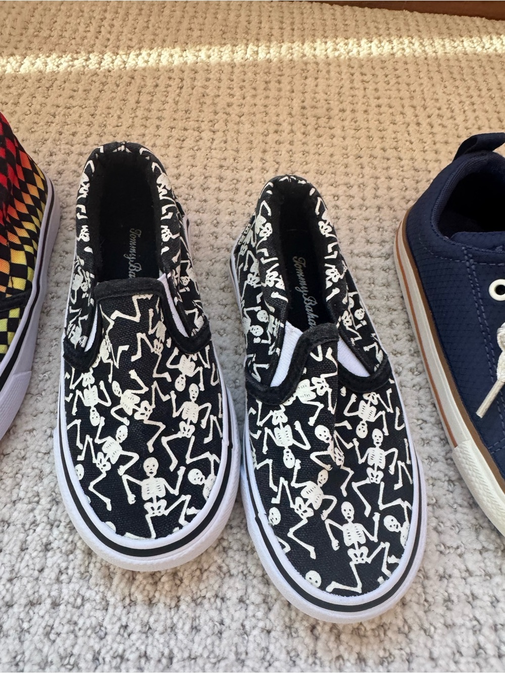 Kids Slip-On Checkerboard Shoes in Multi-Color and Navy - Picture 3 of 7